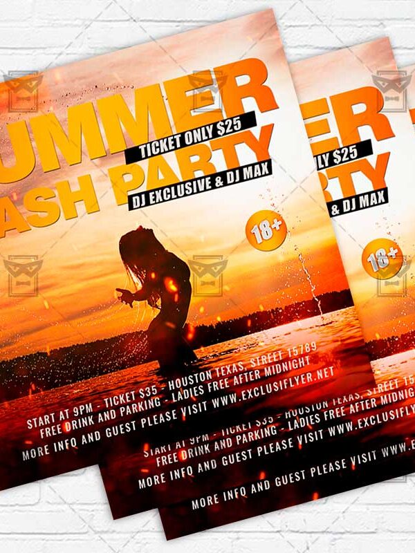 Summer Bash Party - Flyer PSD Template | ExclusiveFlyer