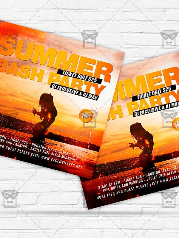 Summer Bash Party - Flyer PSD Template | ExclusiveFlyer