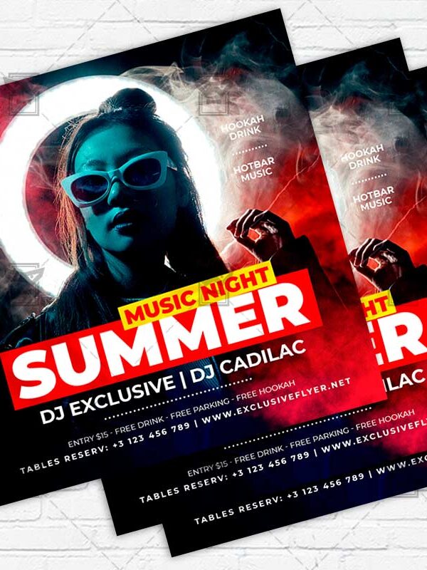 Summer Music Night - Flyer PSD Template | ExclusiveFlyer
