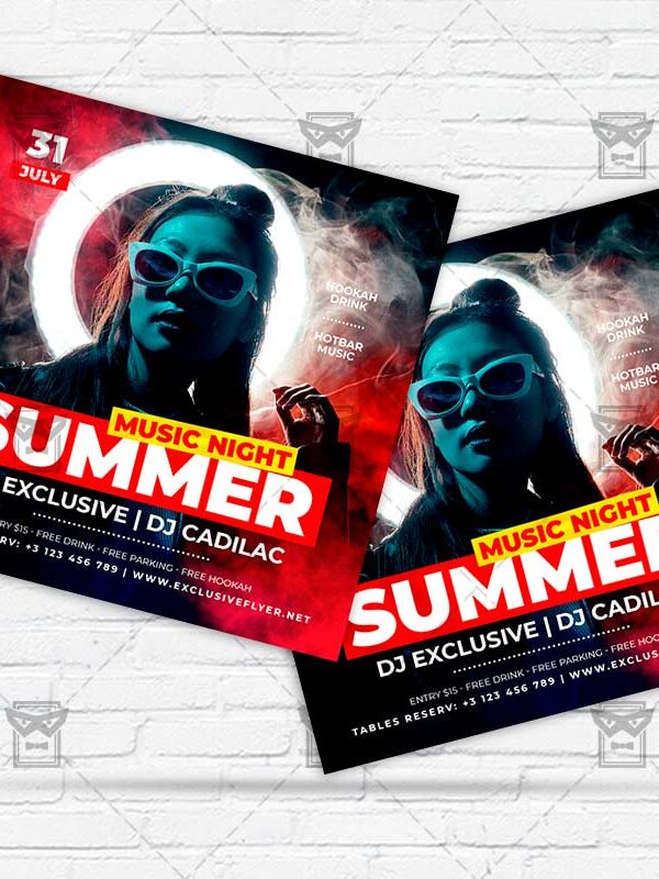 Summer Music Night - Flyer PSD Template | ExclusiveFlyer