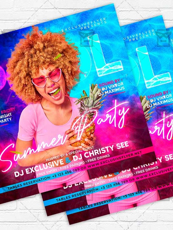 Summer Pool Party - Flyer PSD Template | ExclusiveFlyer