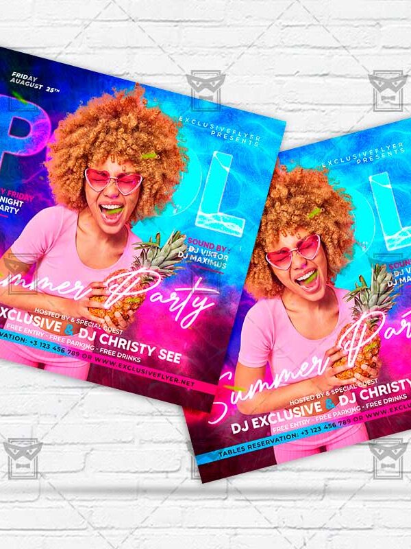 Summer Pool Party - Flyer PSD Template | ExclusiveFlyer