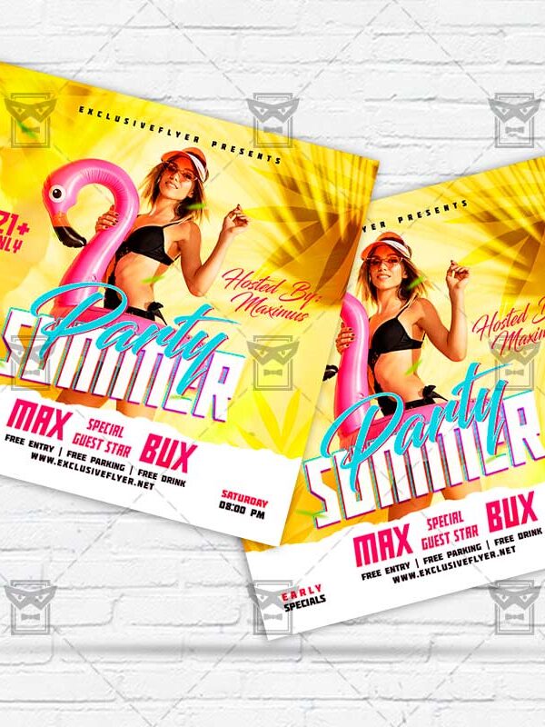Summer Rooftop Party - Flyer PSD Template | ExclusiveFlyer