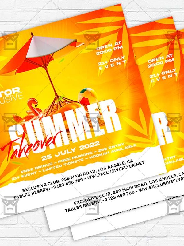 Summer Takeover - Flyer PSD Template | ExclusiveFlyer