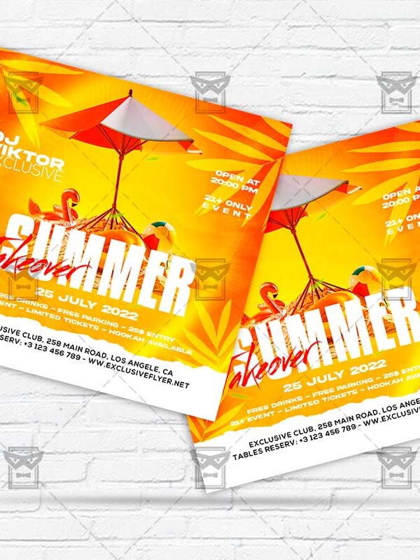 Summer Takeover - Flyer PSD Template | ExclusiveFlyer