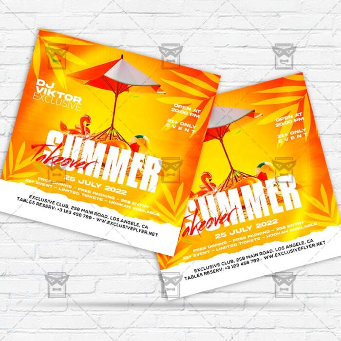 Summer Takeover - Flyer PSD Template | ExclusiveFlyer