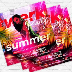 Summer Twerk Party - Flyer PSD Template | ExclusiveFlyer