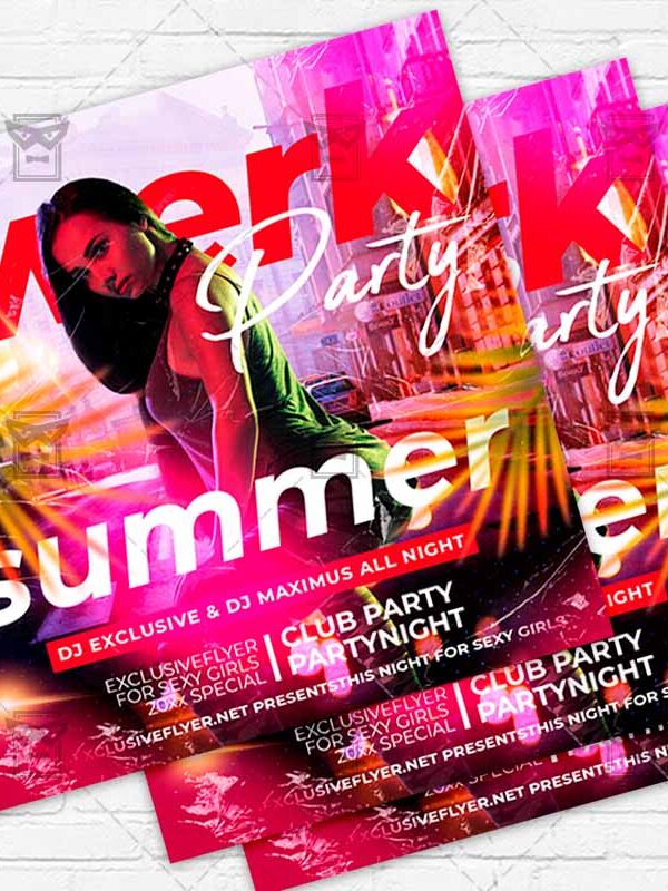 Summer Twerk Party - Flyer PSD Template | ExclusiveFlyer