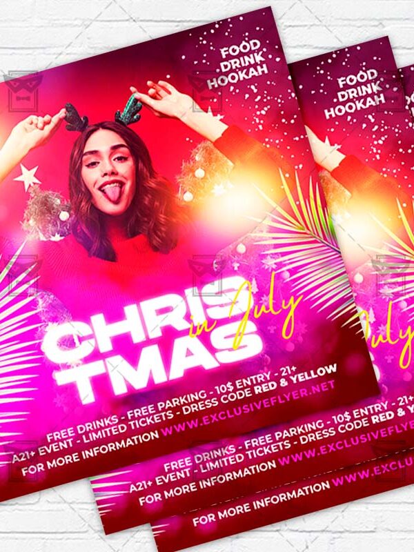 Christmas in July Night - Flyer PSD Template | ExclusiveFlyer