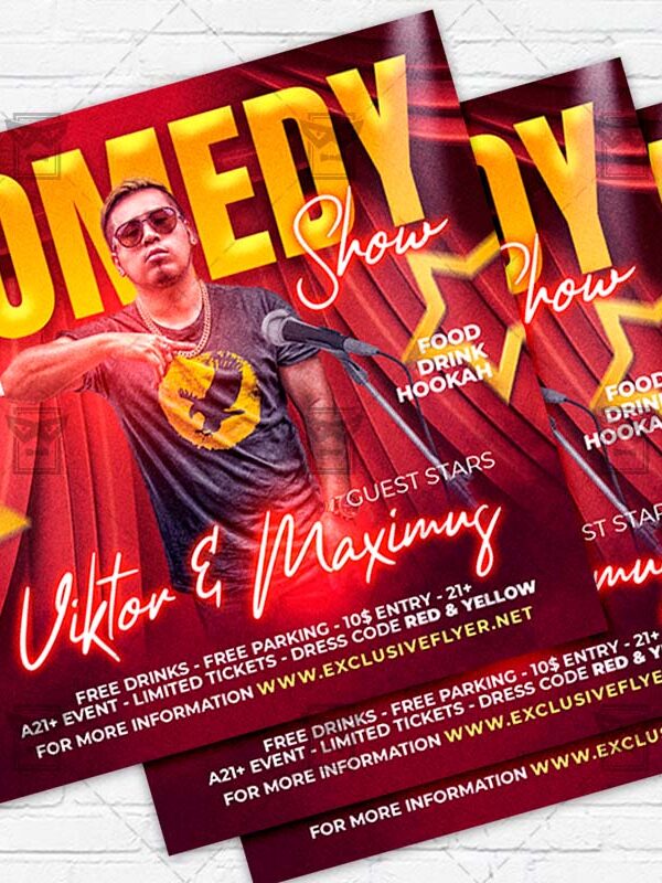 Comedy Night - Flyer PSD Template | ExclusiveFlyer