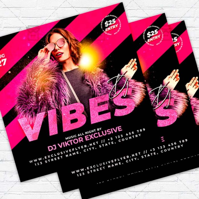 Dj Vibes - Flyer PSD Template | ExclusiveFlyer