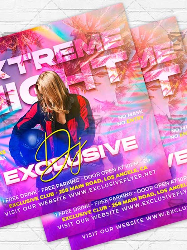 Extreme Night - Flyer PSD Template | ExclusiveFlyer