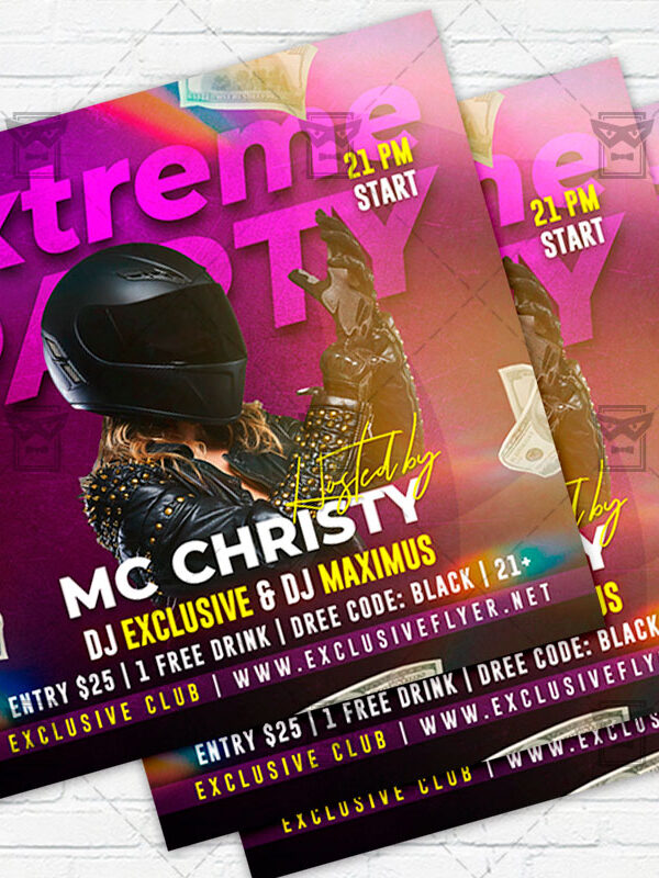Extreme Party - Flyer PSD Template | ExclusiveFlyer