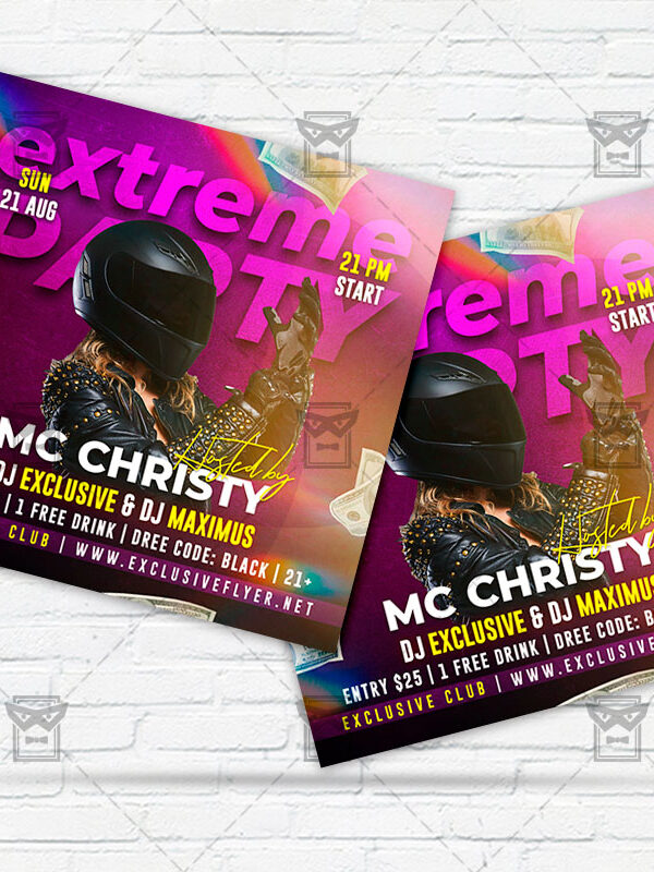 Extreme Party - Flyer PSD Template | ExclusiveFlyer