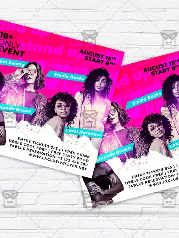 Stand Up Event - Flyer PSD Template | ExclusiveFlyer