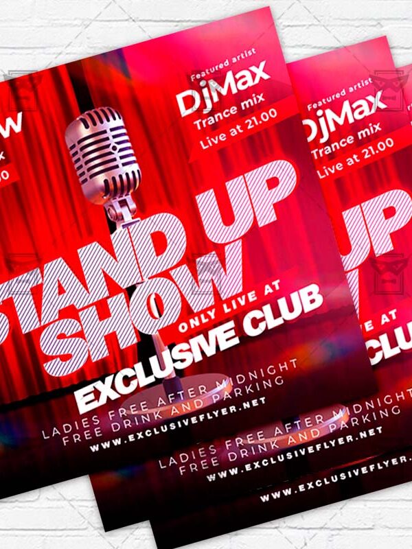 Stand Up Show - Flyer PSD Template | ExclusiveFlyer