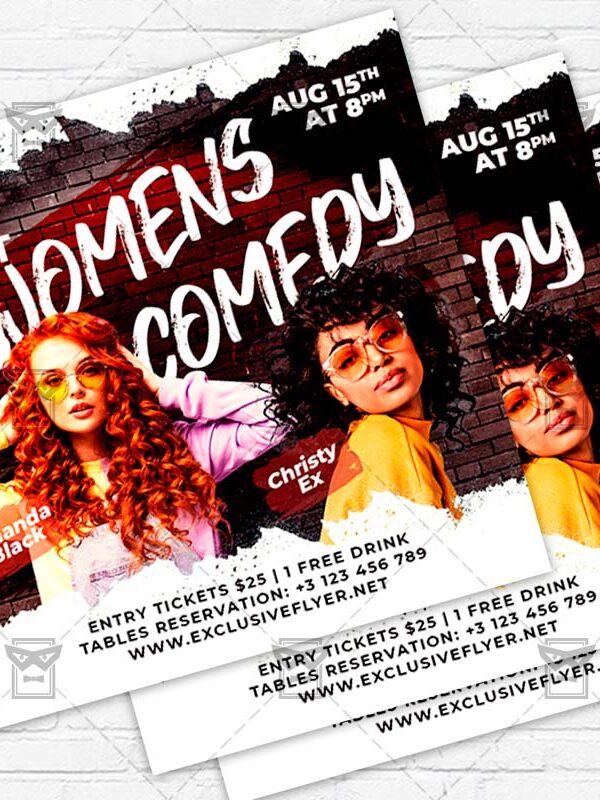 Womans Stand Up - Flyer PSD Template | ExclusiveFlyer