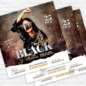 Black Night - Flyer PSD Template | ExclusiveFlyer