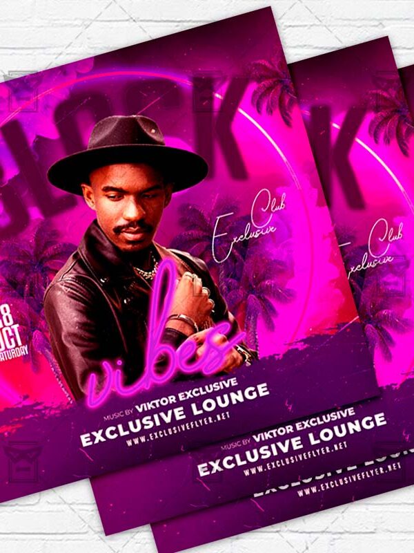 Black Vibes - Flyer PSD Template | ExclusiveFlyer