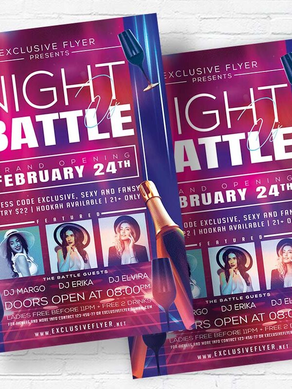Dj Battle - Flyer PSD Template | ExclusiveFlyer