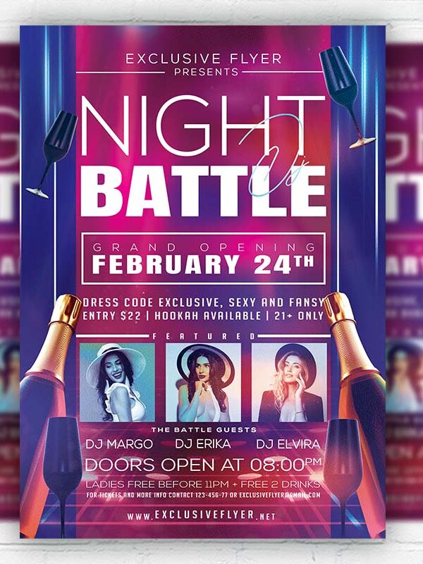 Dj Battle - Flyer PSD Template | ExclusiveFlyer
