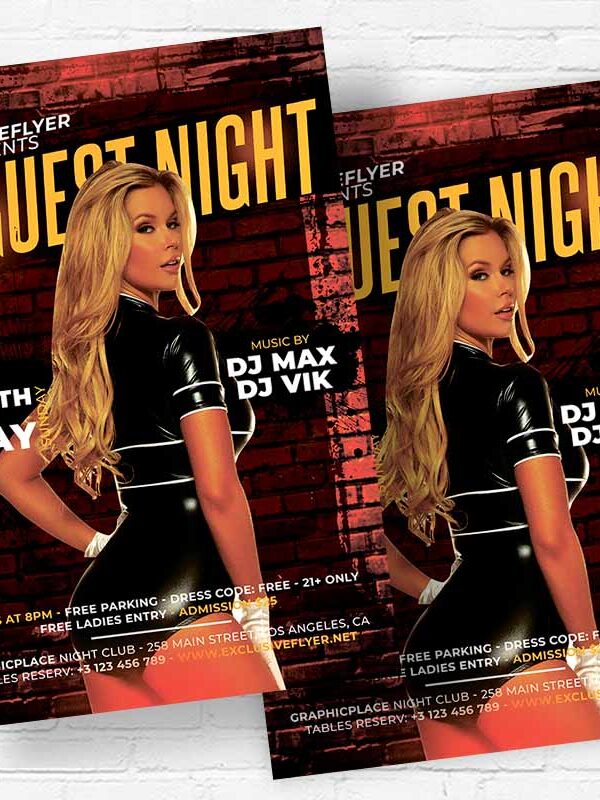 Dj Guest Night - Flyer PSD Template | ExclusiveFlyer