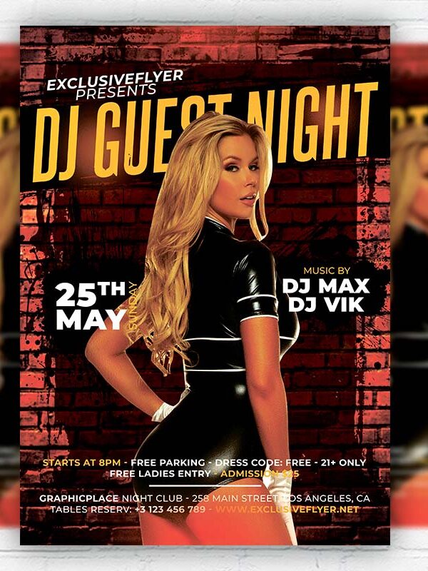 Dj Guest Night - Flyer PSD Template | ExclusiveFlyer
