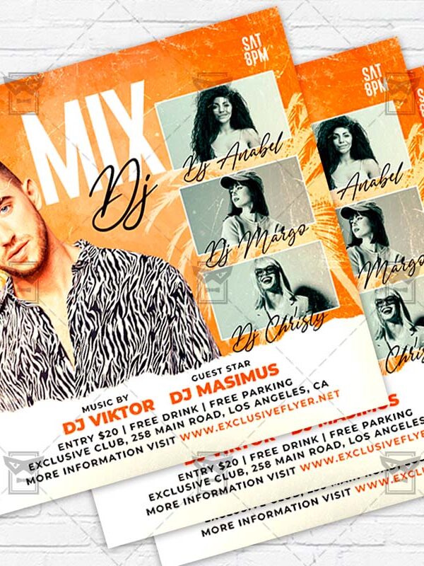 Dj Mix - Flyer PSD Template | ExclusiveFlyer