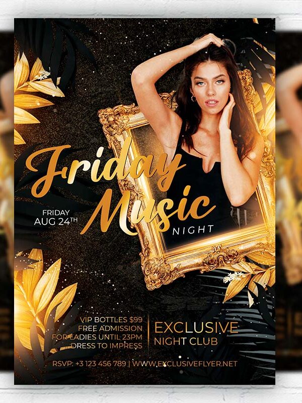 Friday Music Night - Flyer PSD Template | ExclusiveFlyer