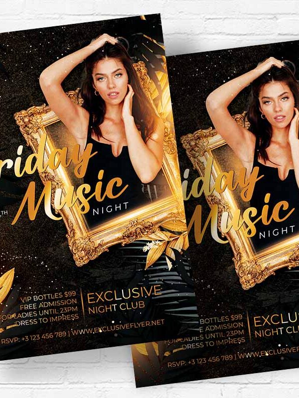 Friday Music Night - Flyer PSD Template | ExclusiveFlyer