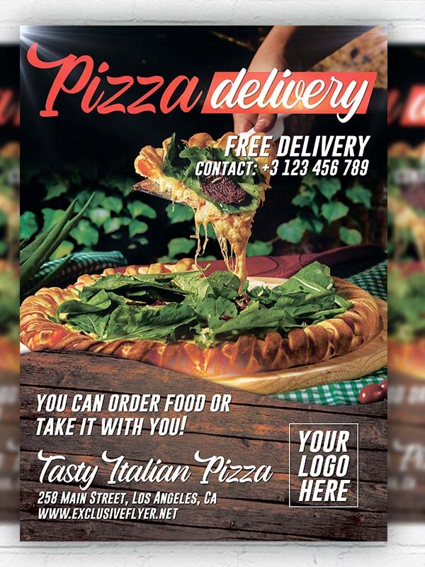 Pizza Delivery - Flyer PSD Template | ExclusiveFlyer