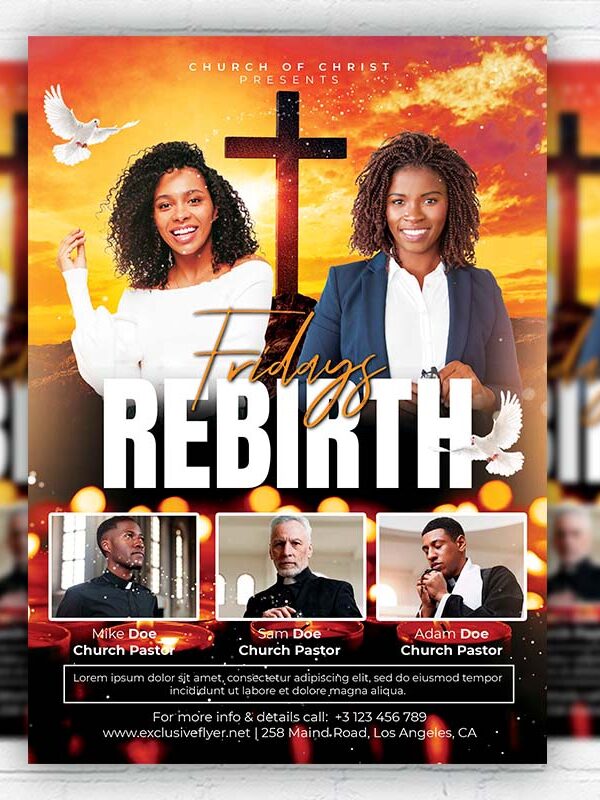 Rebirth Fridays - Flyer PSD Template | ExclusiveFlyer