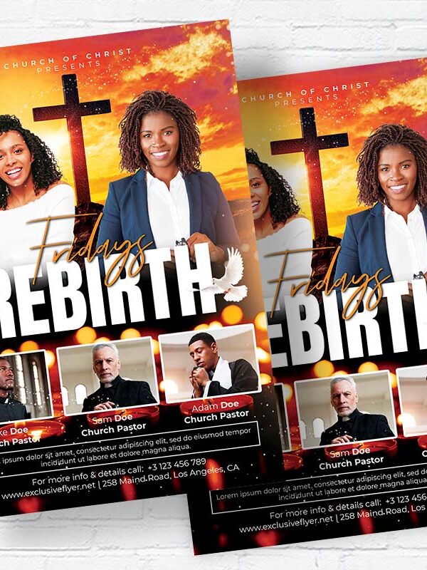 Rebirth Fridays - Flyer PSD Template | ExclusiveFlyer