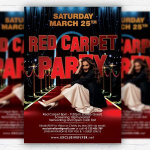 Red Carpet Party - Flyer PSD Template | ExclusiveFlyer