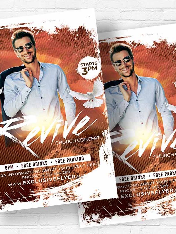 Revive Church Concert - Flyer PSD Template | ExclusiveFlyer