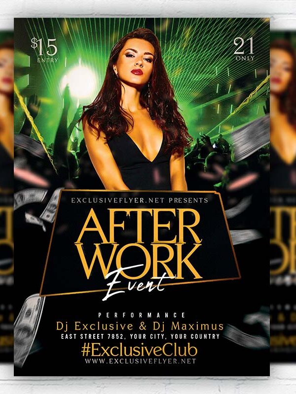 After Work Event - Flyer PSD Template | ExclusiveFlyer