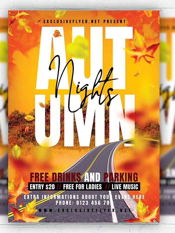 Autumn Nights - Flyer PSD Template | ExclusiveFlyer