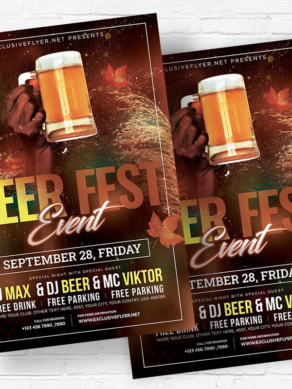Beer Fest Event - Flyer PSD Template | ExclusiveFlyer