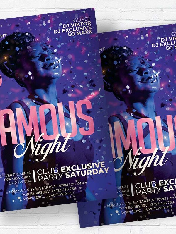 Famous Night - Flyer PSD Template | ExclusiveFlyer