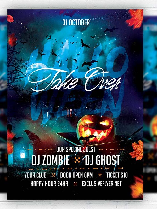 Halloween Take Over- Flyer PSD Template | ExclusiveFlyer