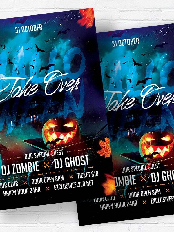 Halloween Take Over- Flyer PSD Template | ExclusiveFlyer