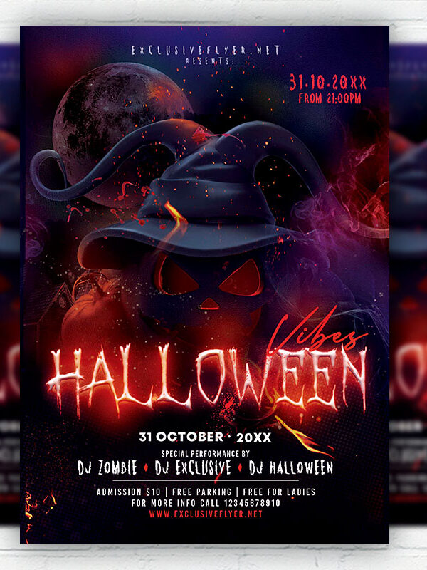 Halloween Vibes- Flyer PSD Template | ExclusiveFlyer