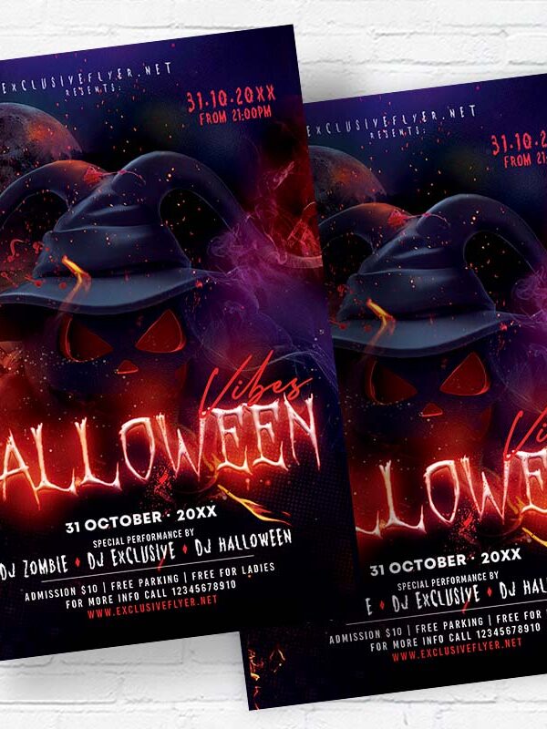 Halloween Vibes- Flyer PSD Template | ExclusiveFlyer
