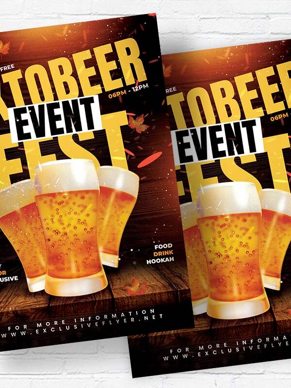 Oktobeerfest - Flyer PSD Template | ExclusiveFlyer