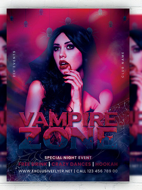 Vampire Zone - Flyer PSD Template | ExclusiveFlyer