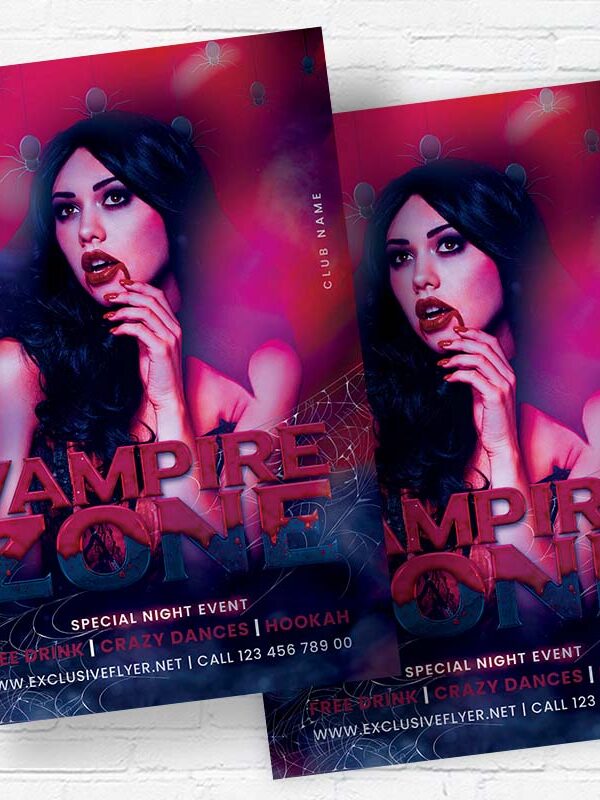 Vampire Zone - Flyer PSD Template | ExclusiveFlyer
