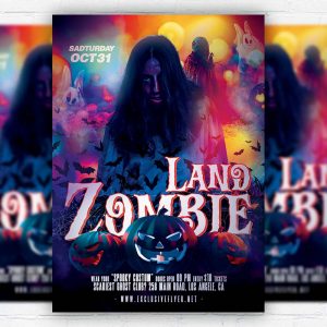 Zombie Land- Flyer PSD Template | ExclusiveFlyer