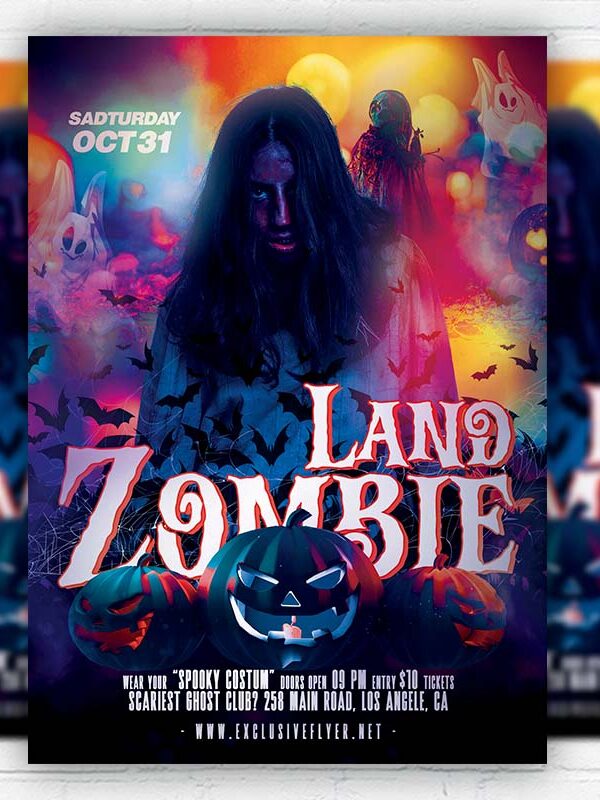Zombie Land- Flyer PSD Template | ExclusiveFlyer