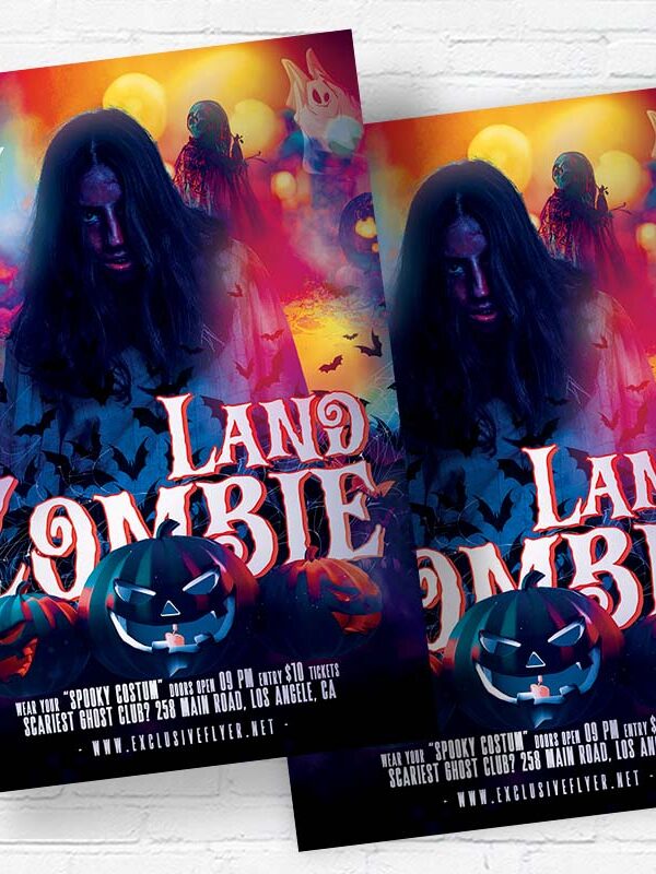 Zombie Land- Flyer PSD Template | ExclusiveFlyer