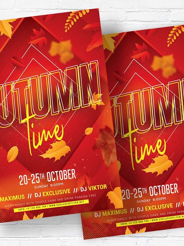 Autumn Time - Flyer PSD Template | ExclusiveFlyer